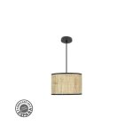 Pendentif mode 1xe27 noir / roseau fonc� regx30x30
