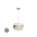 Pendentif n�pal 3p 1xe27 blanc / or regx30x30cm