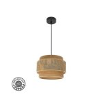 Pendentif samoa 1xe27 noir / camel regx30d