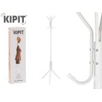 La penderie portant a vetements porte manteau porte vetement 8 pateres en metal blanc 48x48x170cm