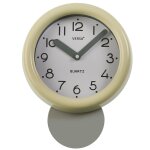 Pendule de cuisine r�tro jaune pastel