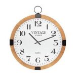 Pendule murale en bois forme gousset d 38 cm