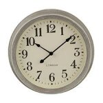 Pendule murale look gris bross� d 35 cm
