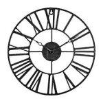 Pendule murale en m�tal vintage industriel noir d 36, 5 cm