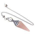 Pendule quartz rose & métal 6 faces Pendule quartz rose & métal 6 faces