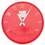 Pendule ronde fiat rouge
