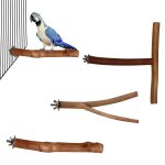 Perche a oiseaux en bois, 3 pices, support a branches fourchues, meulage des pattes, canne a pied d'escalade, ...