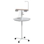 Perchoir sur pied pour perroquets, oiseaux - 4 roulettes - 2 mangeoires, 2 perchoirs, echelle, plateau ...