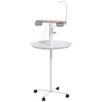 Perchoir sur pied pour perroquets, oiseaux - 4 roulettes - 2 mangeoires, 2 perchoirs, echelle, plateau ...