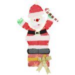 P�re no�l lumineux h. 93cm - 97 leds blanc chaud - d�coration de no�l ext�rieure norme ip44