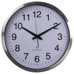Perel horloge murale 50 cm blanc et argenté Perel horloge murale 50 cm blanc et argenté