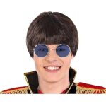 Perruque - bigbuy carnival - noir - hauteur 21, 5 cm - largeur 13, 8 cm - longueur 19, 8 cm