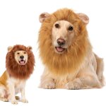 Perruque pour chien a crini�re de lion mignonne, chapeau, v�tements amusants pour animaux de compagnie, ...