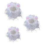 Perruque crini�re de lion blanche pour chats et petits chiens, pour halloween, f�te de no�l, s�ance photo ...
