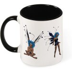 Perruque de maquillage fille ange pose couleur tasse a cafe, tasse en ceramique 330 ml, cadeau de sante ...