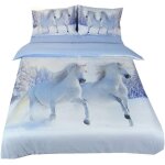 Personne d cheval animal housse de couette avec taie d'oreiller, xcm enfant coton parures de lit pour ...