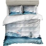 Personnes housse de couette x cm conception de la plage en d tropicale palmiers �� voile ciel bleu la ...