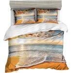 Personnes housse de couette x cm conception de la plage en d tropicale palmiers �� voile ciel bleu la ...