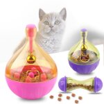 Pet cat feeding toys fun bowl tumbler feeder puppy kitten shaker food container interactive