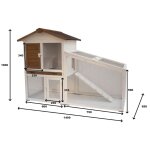 @pet clapier tommy blanc et marron 140x65x100 cm 20072