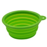Pet cuisine gamelle pliable en silicone d'eau et de nourriture pour voyage et extrieur vert