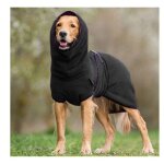 Pet dog v�tements towelling s�chage peignoir manteau puppy warmer apparel sleepwear noir