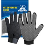 Pet grooming gloves - soft brushes for cats - effective hair removal gloves - bath gloves for long and ...
