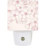 P�tales de fleurs roses veilleuses led enfichables du cr�puscule � l'aube pour salon chambre cuisine, ...