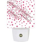 P�tales de fleurs roses veilleuses led enfichables du cr�puscule � l'aube pour salon chambre cuisine, ...