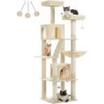 Petepela arbre a chat, grand tour de jeux, avec 6 poteaux a griffer, 2 planches a griffer, 2 plateformes, ...
