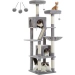 Petepela arbre a chat, grand tour de jeux, avec 6 poteaux a griffer, 2 planches a griffer, 2 plateformes, ...