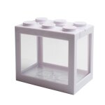Petit aquarium betta en plastique, bols a poisson simples, aquariums en cube transparents empilables, ...