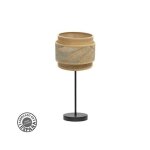 Petit dessus de table samoa 1xe14 noir / camel 44x18x18cm