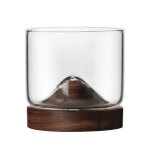 Petit verre a vin a fond en bois, verres a vin lisses et exquis, verres a boire, fte a domicile et bar ...