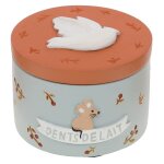 Petite boite  dents de lait en rsine oiseau