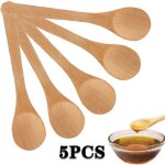 Petite cuillère en bois pour remuer le café et le thé, 5 pièces, pour dessert, soupe, couverts, condiments, ... Petite cuillère en bois pour remuer le café et le thé, 5 pièces, pour dessert, soupe, couverts, condiments, ...