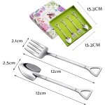 Petite fourchette a fruits en acier inoxydable de 8 pièces, cuillère a café, cuillère a crème glacée, ... Petite fourchette a fruits en acier inoxydable de 8 pièces, cuillère a café, cuillère a crème glacée, ...