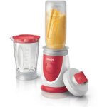 Philips daily collection hr2872 - bol mixeur blender - 0. 6 litre - 350 watt - blanc / rouge