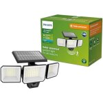 Philips fyce, applique murale solaire d'ext�rieur, 1, 5 w, 2700 k, noire, ip44 r�sistante aux intemp�ries ...