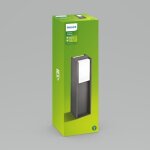 Philips mygarden bridge - borne lumineuse potelet eclairage de chemin - 14w e27 - anthracite