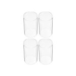 Photophore lot de 4 garneck verre borosilicat� transparent cylindrique 10x7x7 cm pour bougies chauffe ...