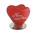 Photophore bougeoir coeur pour bougie chauffe - plat home sweet home