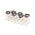 Photophore en m�tal design tabia - l. 30 x l. 10 cm - dor�