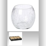 Photophore verre craquele 7 cm