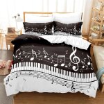 / pi��ces ensemble de literie d note de musique impression housse de couette polyester doux simple double ...