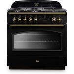 Piano de cuisson gaz falcon classic fx tab gaz 90 cm noir laiton