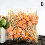Pics en bambou en forme de cactus, 100 pices, 12cm, pour buffet, cupcake, fourchette a fruits, fte, ...