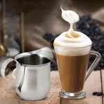 Pichet d'art en acier inoxydable, pichet a caf� au lait, latte, mousseur, tasse, outil artisanal de cuisine ...