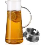 Pichet en verre de 1, 5 l avec couvercle