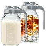 Pichets en verre avec couvercle et poignée, 32 oz, pichet d' anti - fuite a large ouverture, récipient ... Pichets en verre avec couvercle et poignée, 32 oz, pichet d' anti - fuite a large ouverture, récipient ...